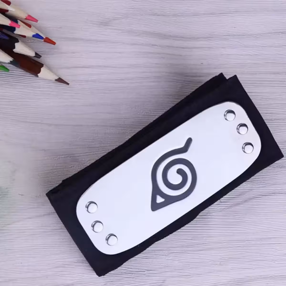 Anime bandana Naruto, model z metalno ploščico za čelo