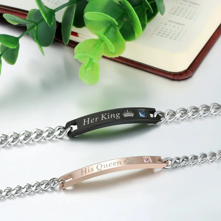 Set zapestnic za Valentinovo Zapestnice za pare primerne za Valentinovo ali obletnice