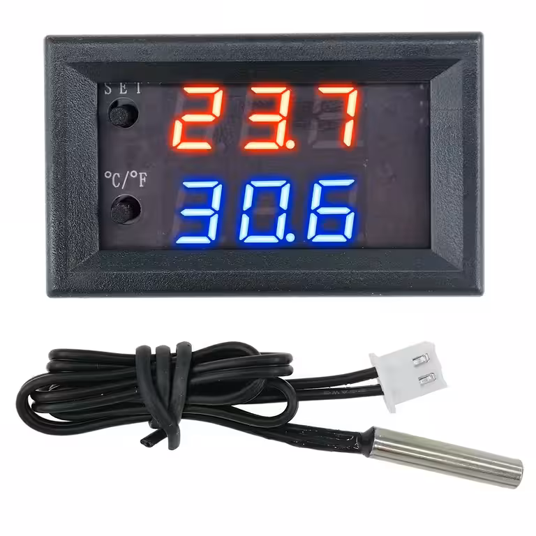 Digitalni termostat s sondo in relejem 12V – nadzor temperature inkubatorja, jajc, valilnice, akvarija