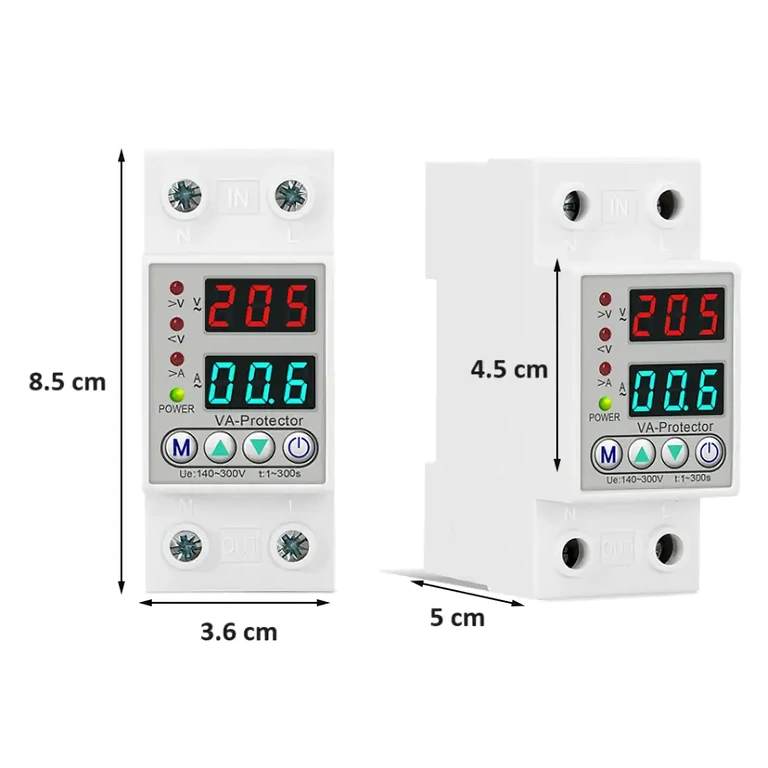 Rele zaščite pred prenapetostjo in prekomernim tokom za napetost 220V