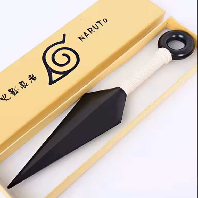 Ninja nož Kunai Naruto – plastična ABS replika 1:1 za anime oboževalce
