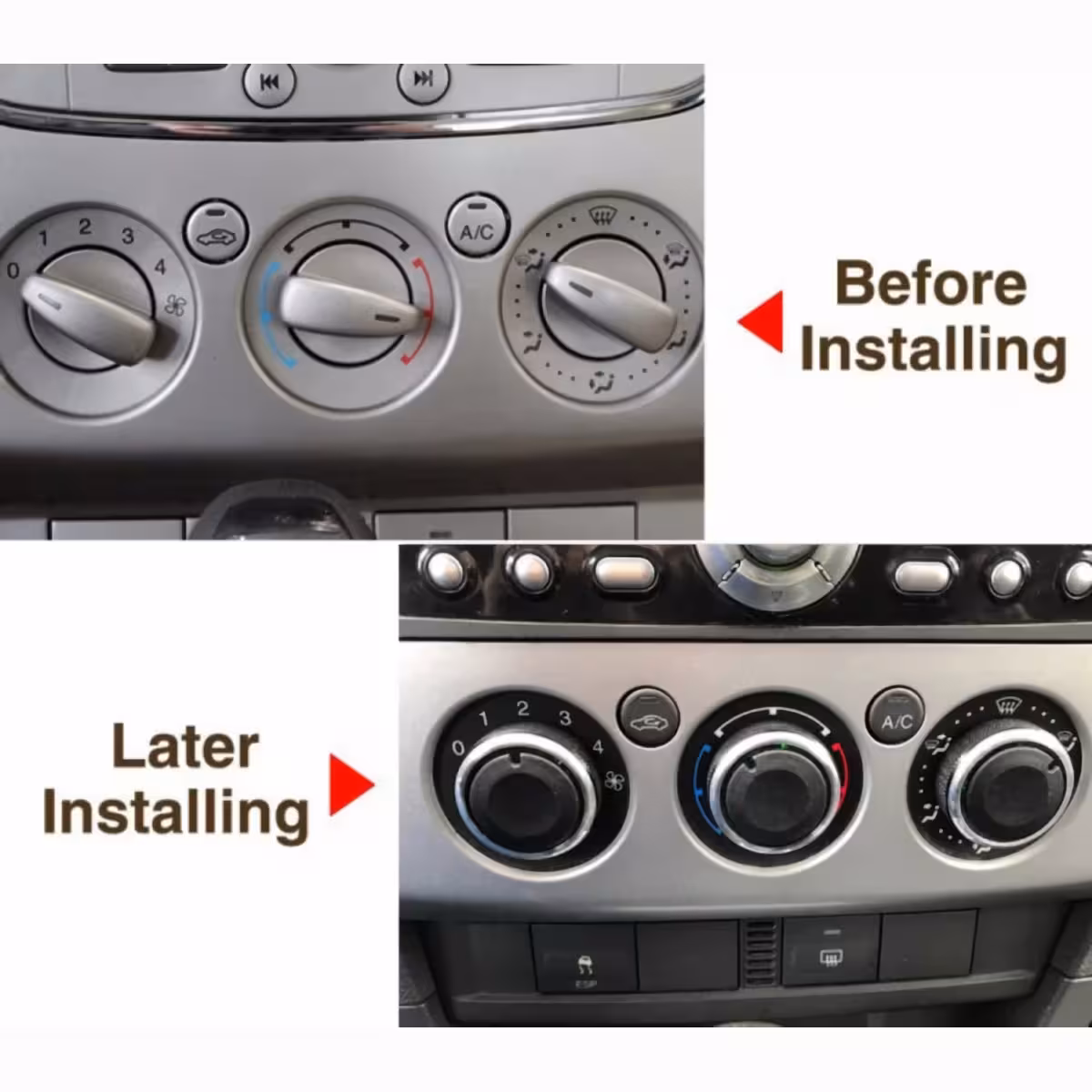 Komplet gumbov za armaturno ploščo klimatronik / AC – raznolika združljivost