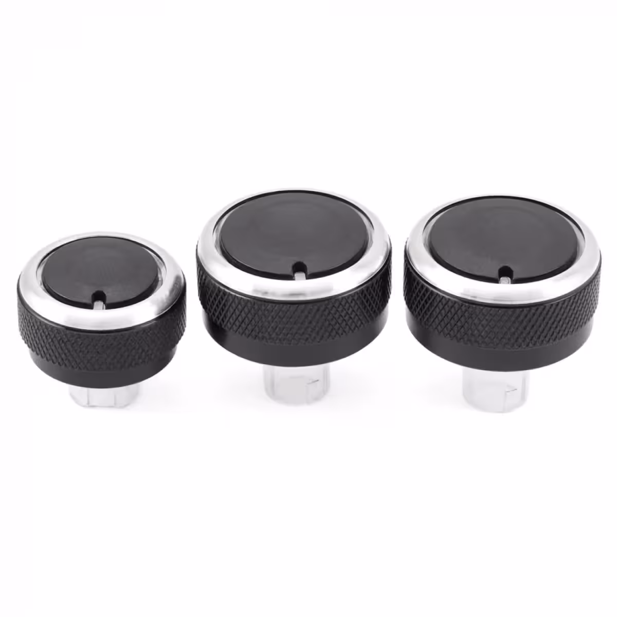 Komplet 3 aluminijastih gumbov za klimatizacijo Seat Leon, druga generacija