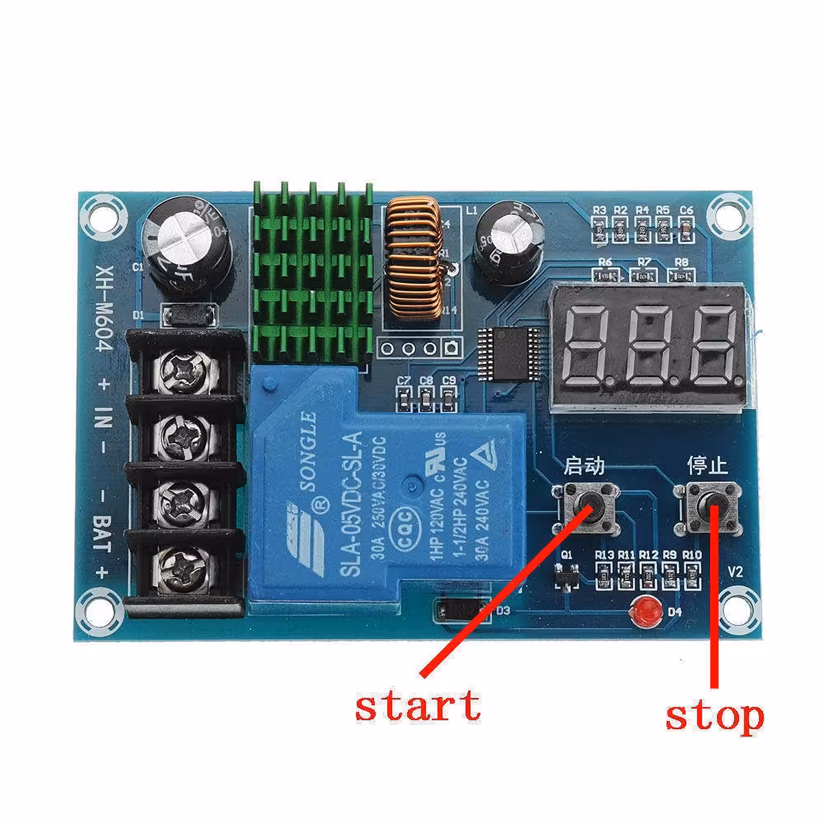 Kontroler z ročnim nastavljanjem napetosti za vklop/izklop polnjenja