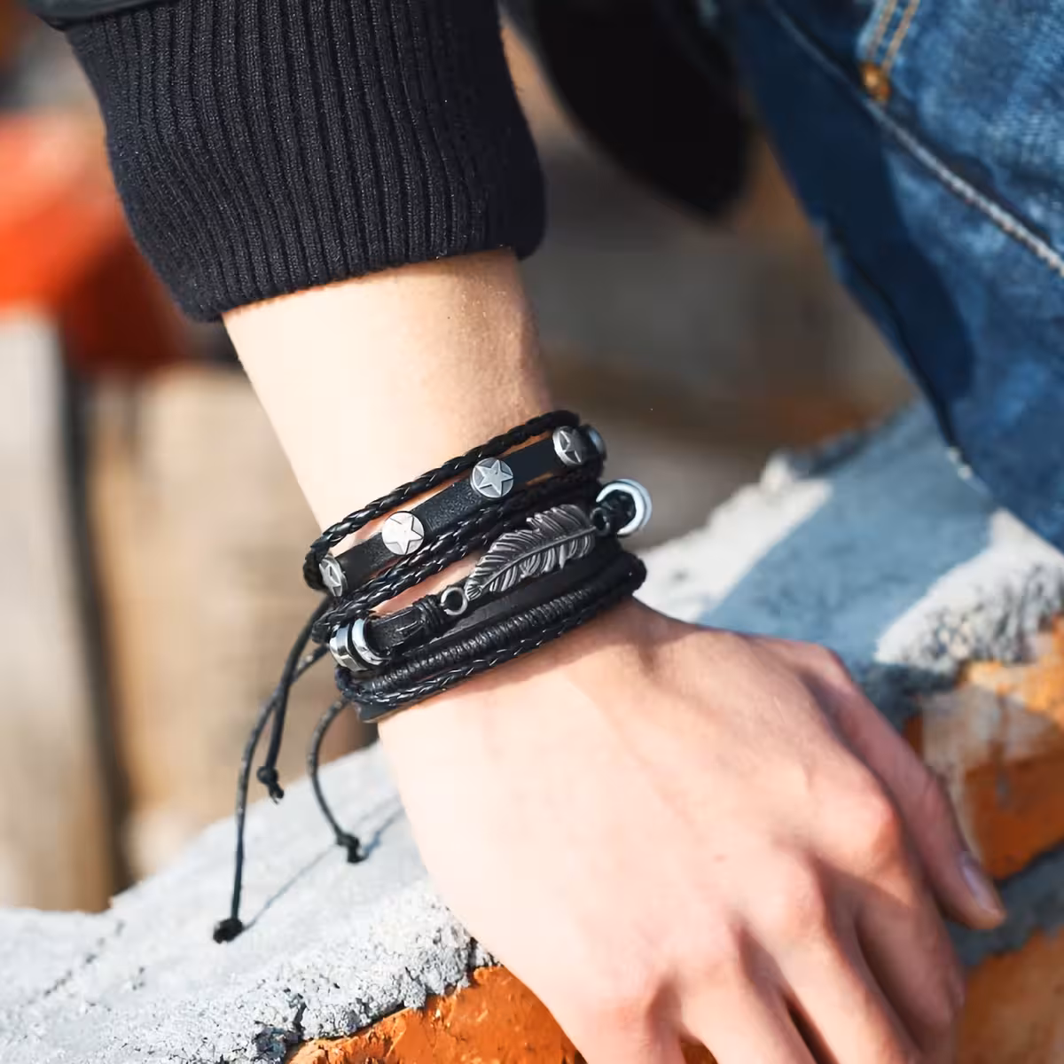 Nastavljivi moški zapestni trakovi – mehko in udobno usnje