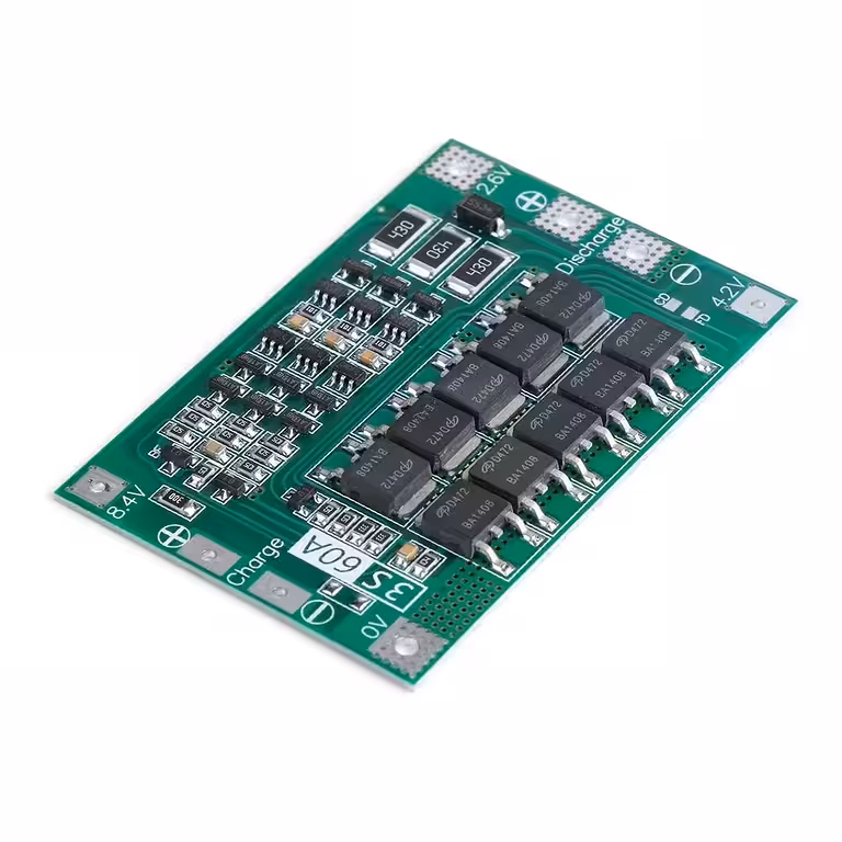 BMS modul 3S 60A za baterije 18650 Li-Ion – zaščita pri polnjenju, praznjenju in uravnoteženju