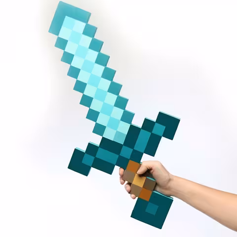 Meč Minecraft z diamanti – igrača iz lahke EVA pene, idealen za otroke in cosplay