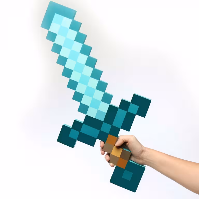 Meč Minecraft z diamanti – igrača iz lahke EVA pene, idealen za otroke in cosplay