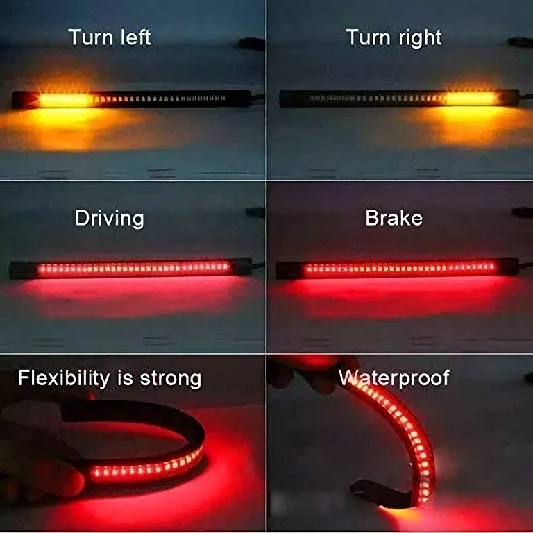LED trak 48 LED za zavoro in smernike Kombinirana luč za zavoro in smer na fleksibilnem traku