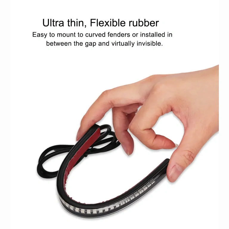 LED smerna luč za motor, fleksibilna Samolepilni LED trak za levo/desno signalizacijo