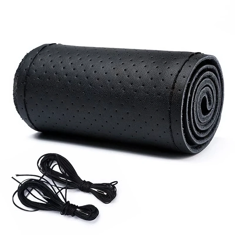 Komplet usnjene prevleke volana za ročno šivanje Set prevleke volana z iglo in nitjo za DIY montažo