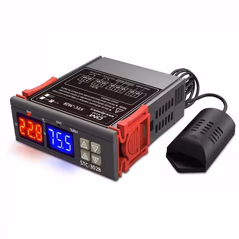 Digitalni termostat-higrostat STC-3028 220V z merilnikom vlage