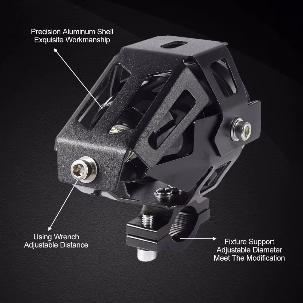 LED luč CREE U7 za motor z inox nosilcem