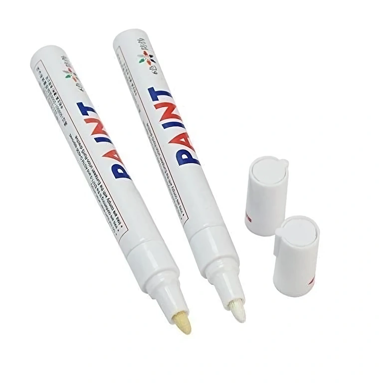 Marker z belo barvo za avtomobilske in kolesarske pnevmatike Beli marker idealen za avtomobilske ali kolesarske pnevmatike