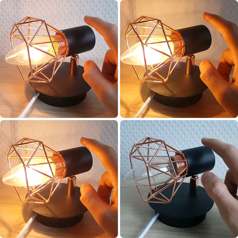 Ilustracija cikla nastavitve svetlosti Diagram, ki prikazuje cikel nastavitve: OFF → ON → SVETLEJE → MAX → OFF