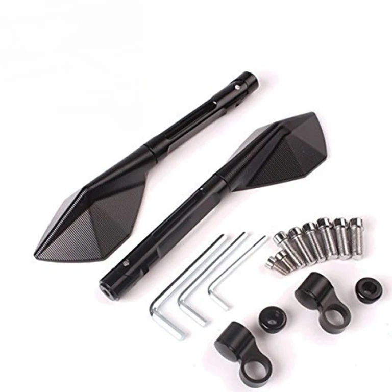 Motorna ogledala iz CNC obdelanega aluminija, premium dizajn Rizoma