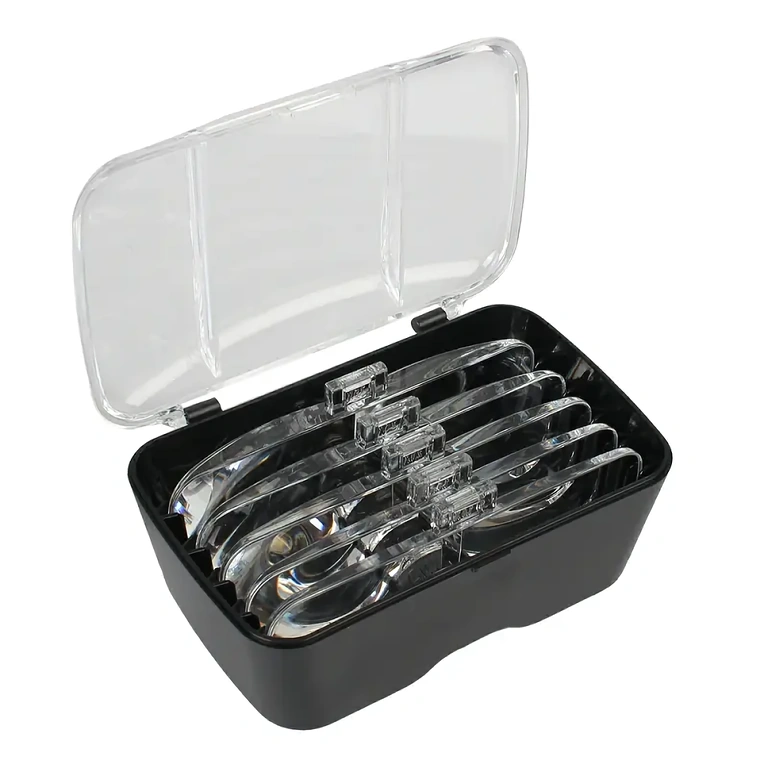 Profesionalna očala z lupo in zaščitno torbico Povečevalna očala s torbico in krpo za čiščenje leč