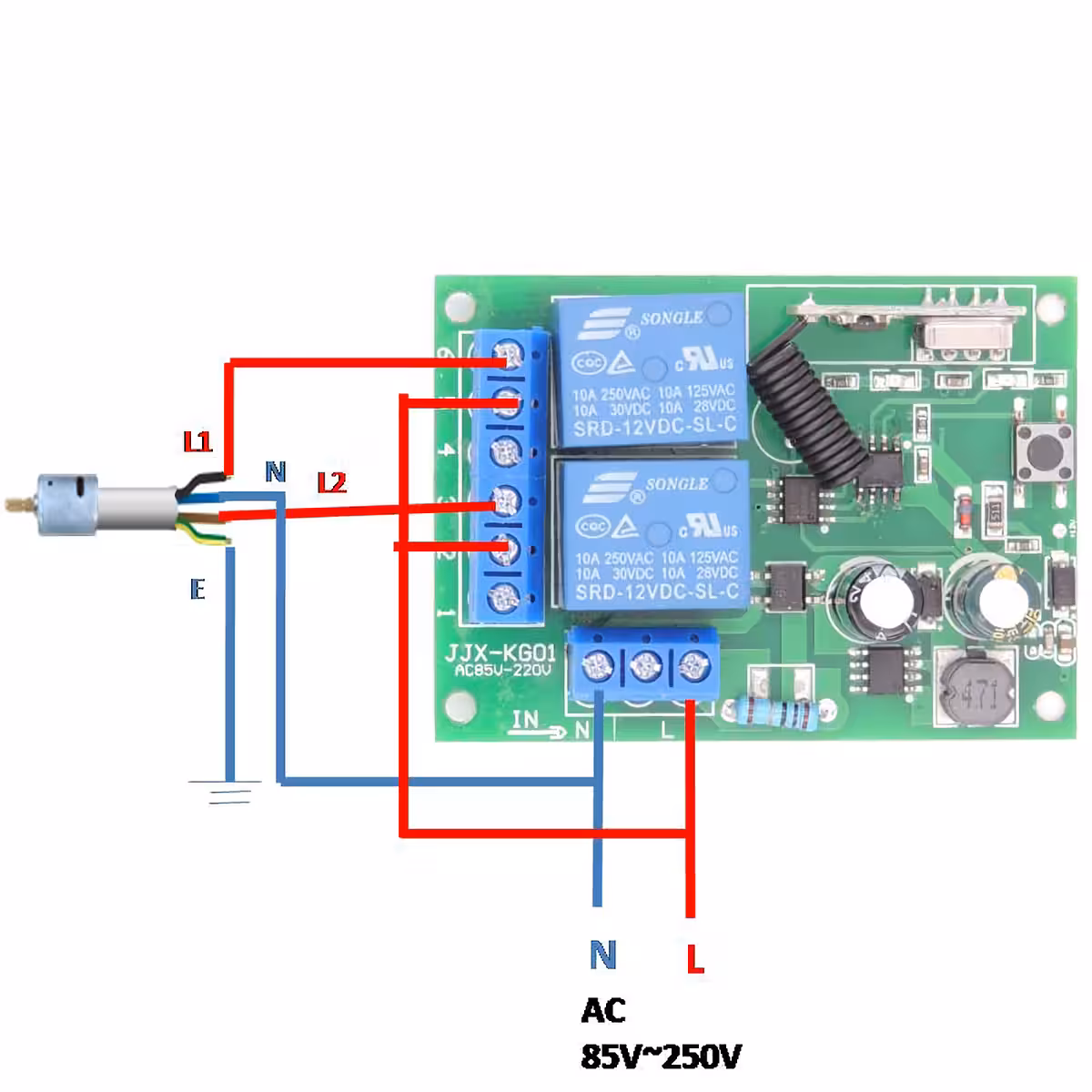 Modul za nadzor svetlobe preko radijskega signala z dvema neodvisnima kanaloma