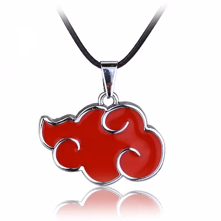 Verižica Naruto Cosplay Akatsuki Rdeči oblak – anime nakit Otaku Sharingan