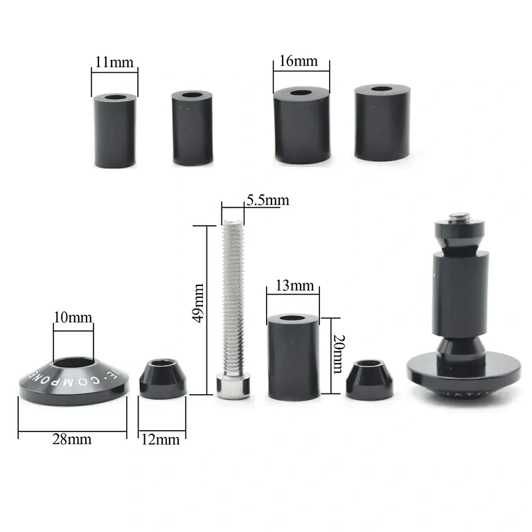 Ročaji z gumijastimi vložki Konci krmila s 3 velikostmi tesnil za natančno pritrditev