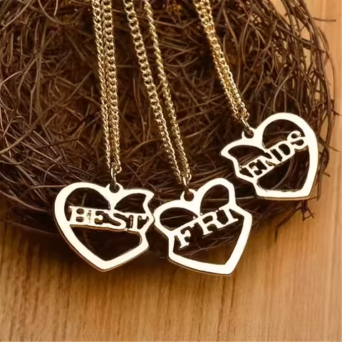Set 3 verižic BFF za otroke – ogrlica 3 v 1 Best Friends Forever