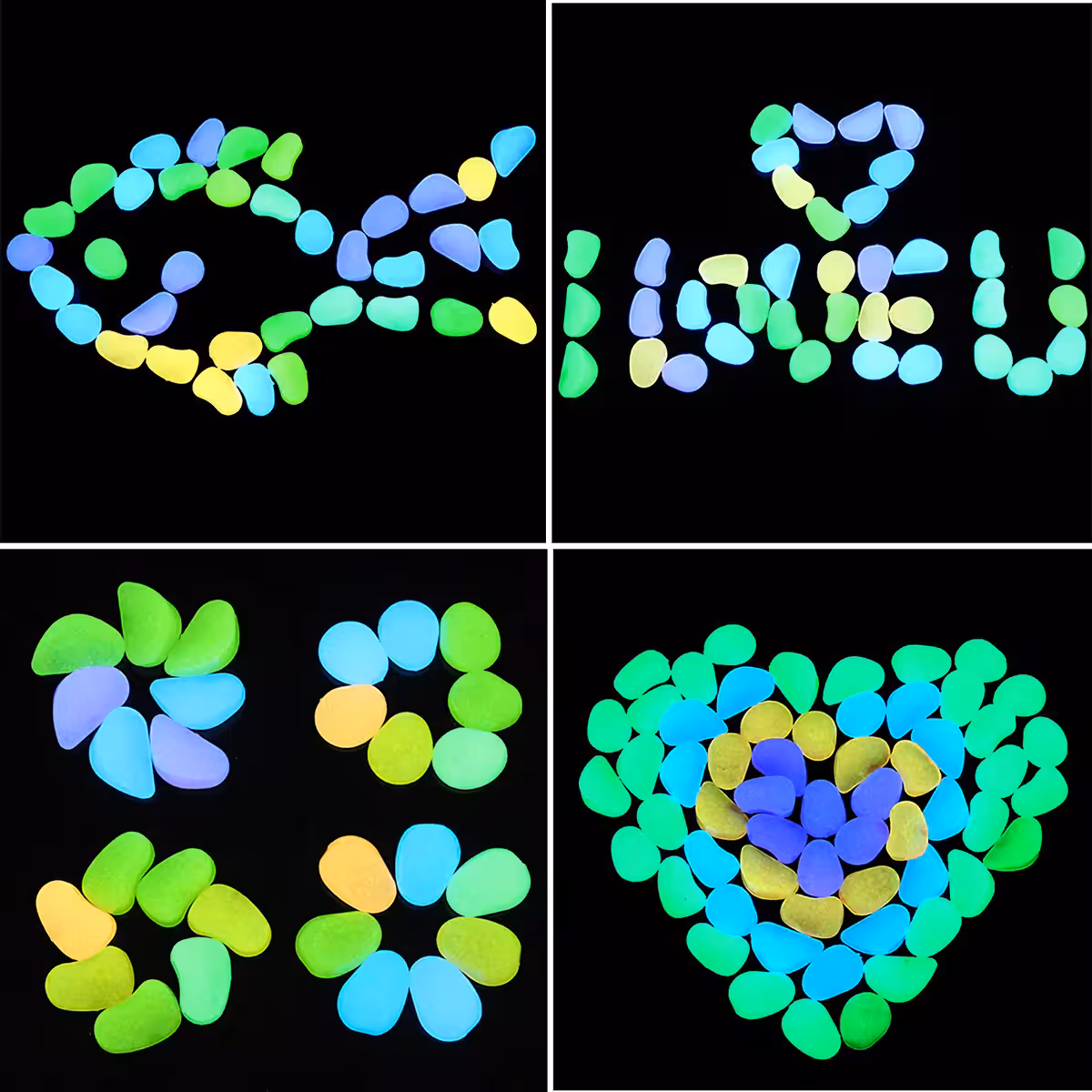 Okrasni kamenčki, ki svetijo v temi