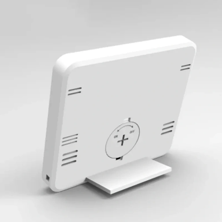 Bela naprava za merjenje temperature in vlage Digitalni termometer in higrometer s kompaktno obliko in belo barvo