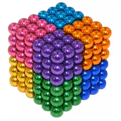 Magnetne kroglice Neocube 5mm – set 216 barvnih antistresnih kosov, močni magneti