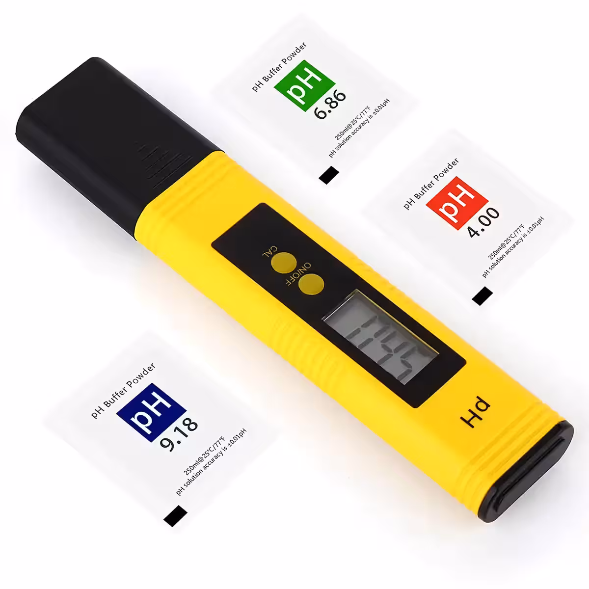 pH tester z elektrodo iz stekla in temperaturnim senzorjem za največjo natančnost