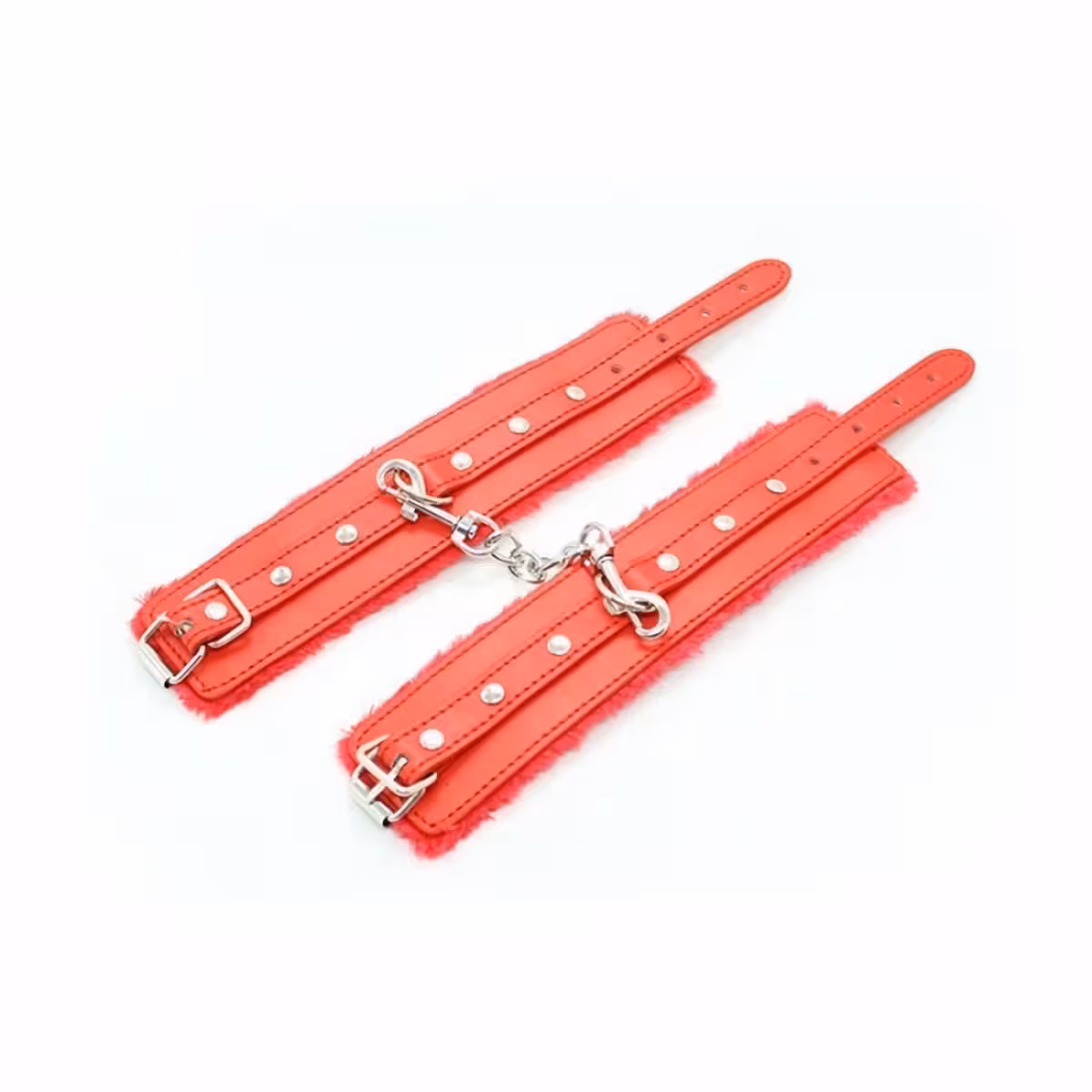 Udobne lisice za zapestja iz umetnega usnja in pliša