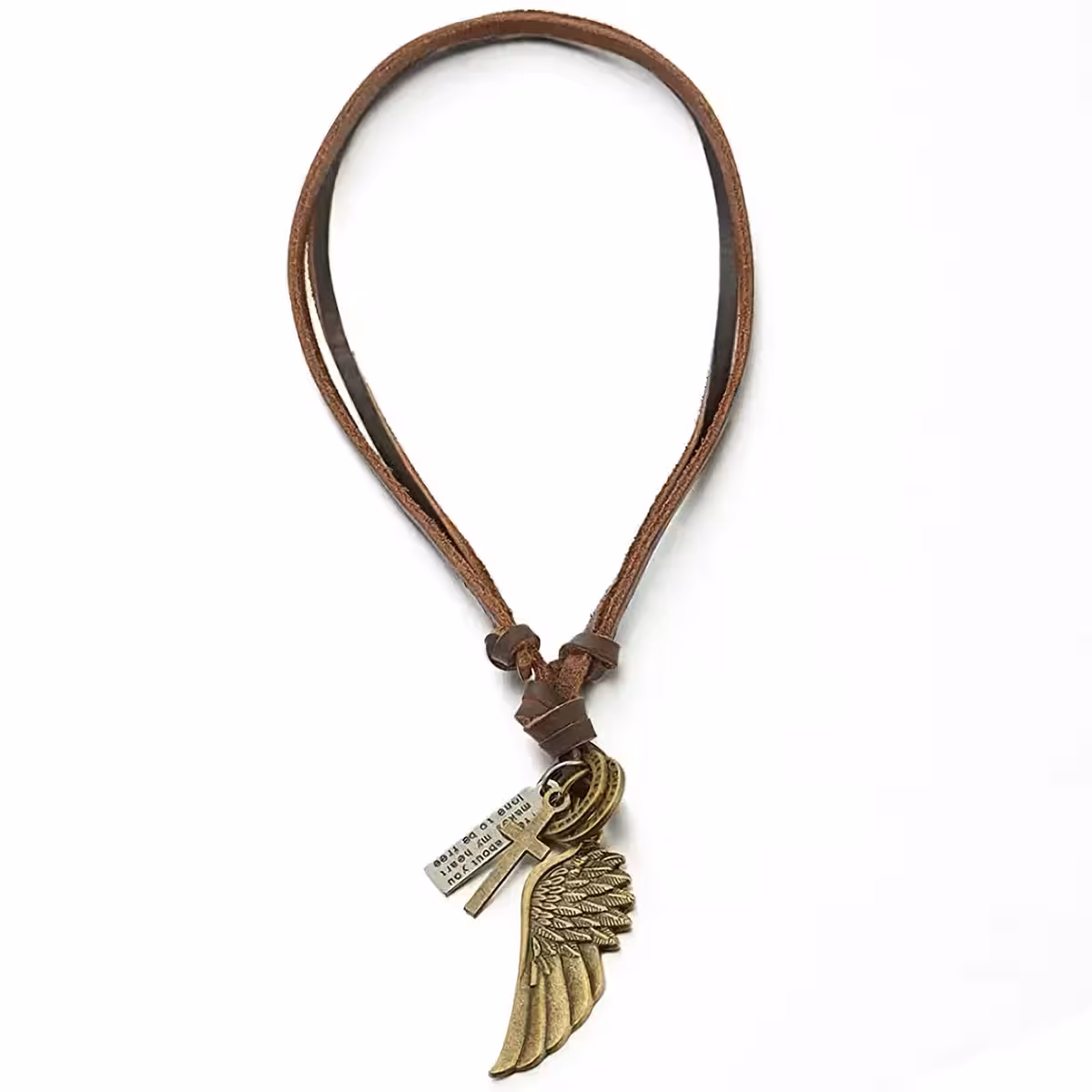 Moška veriga z tribal dizajnom, kovinski obesek