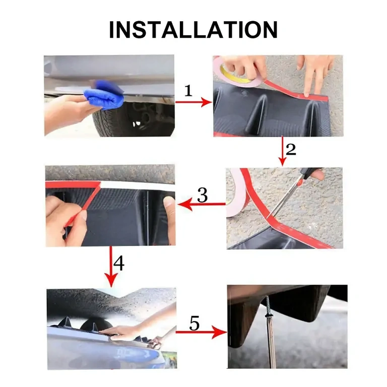 Spojler zadnjega odbijača univerzalne združljivosti Univerzalni spojler za zadnji odbijač, enostaven za montažo in nastavitev