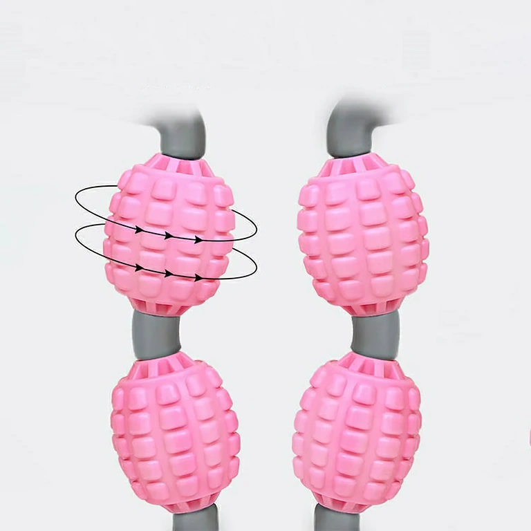 Anticelulitni masažni aparat za čvrsto kožo Ročni anticelulitni masažer s 5 silikonskimi valjčki za čvrsto kožo