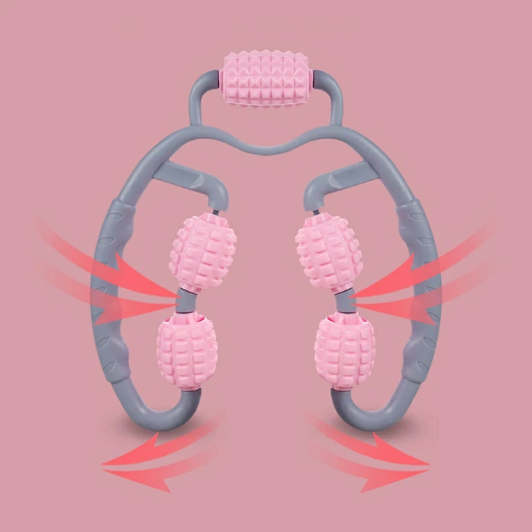 Masažni aparat s silikonskimi valji za telo Anticelulitna in mišična masaža s silikonskimi valjčki za kožo in mišice