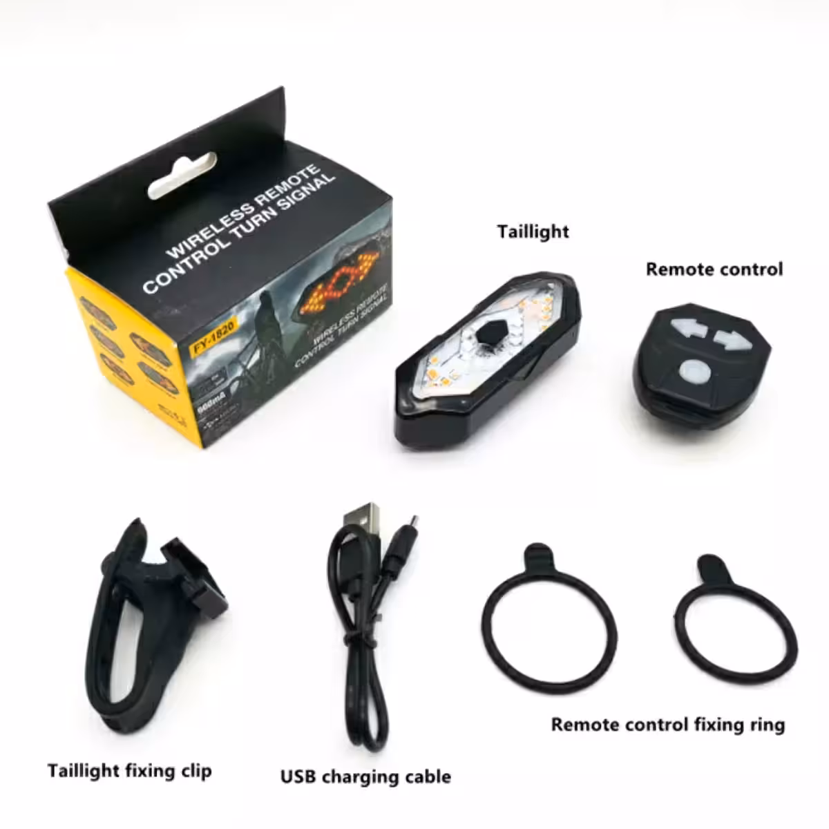 Levo/desno smerna svetilka z USB napajanjem za kolo