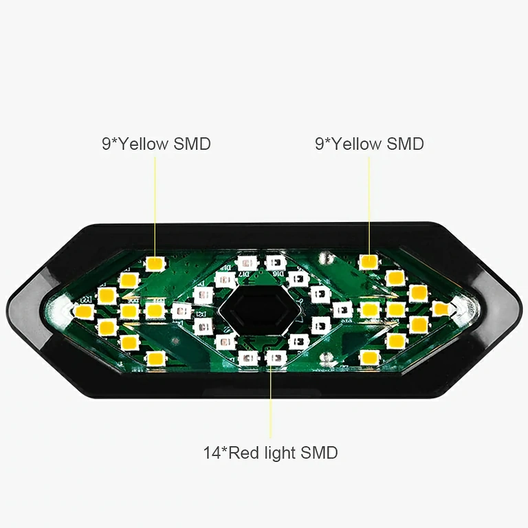 Vodoodporen IP65 kolesarski smerokaz LED svetilka odporna na dež, idealna za slabo vreme