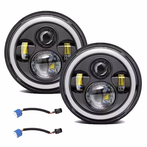 Okrogla LED luč 7 palcev za Jeep Wrangler, Suzuki Samurai, Nissan Patrol – zmogljiva avtomoto razsvetljava