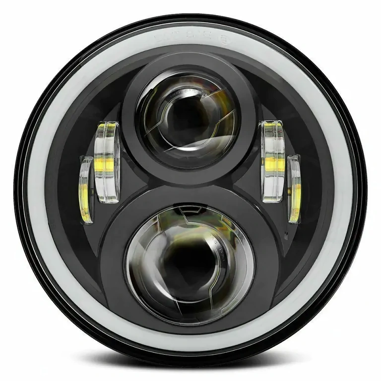 Okrogli LED žaromet 7 inch univerzalno avto-moto Univerzalna LED luč 7 inch, kompatibilna z avtomobili, motorji, ATV, tovorniki, traktorji