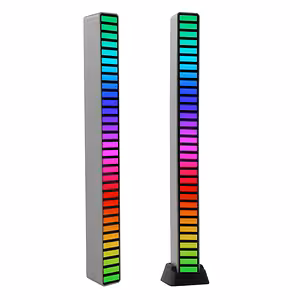 RGB LED svetlobna palica zvočno aktivirana – VU meter glasbene luči, 32 LED, USB-C, spektakularni efekti