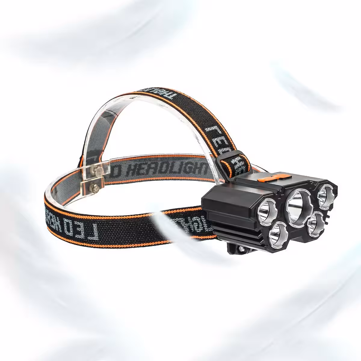 Lahka naglavna svetilka z nastavljivim trakom in vzdržljivo baterijo