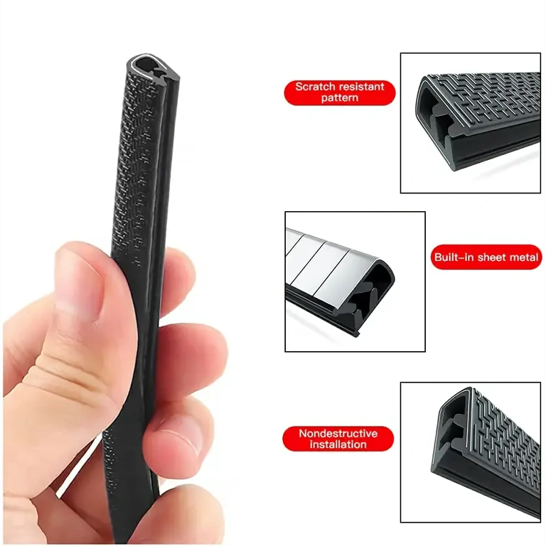 Gumijasti rob z vstavkom iz kovine Tesnilna letev z vstavkom iz kovine za zaščito avtomobilskih vrat