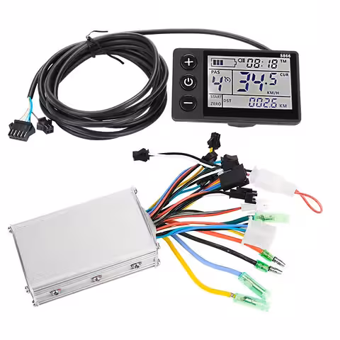 Komplet krmilnik + zaslon S866 za električno kolo 24V/36V/48V – 250W/350W