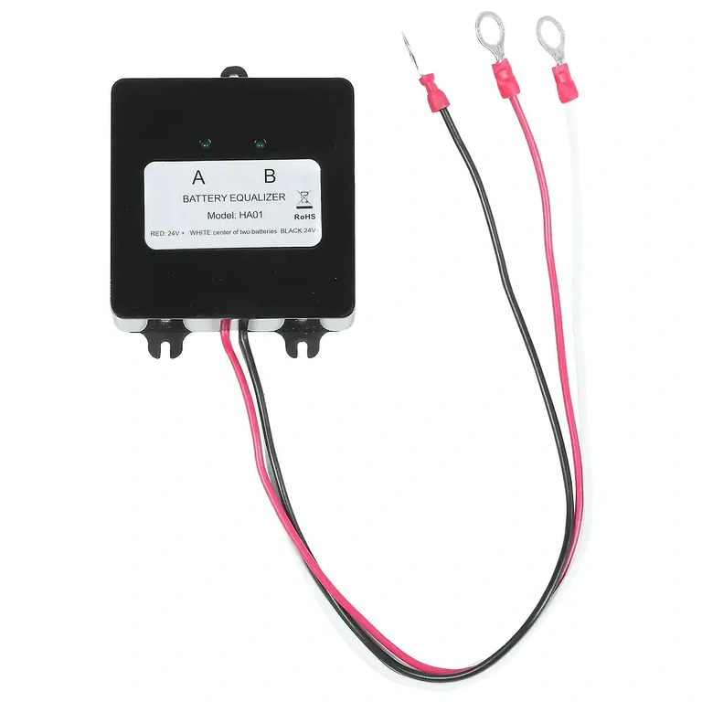 Shema povezave izenačevalnika baterij Priključna shema za izenačevalnik baterij 12V v sistemih 24V, 36V, 48V