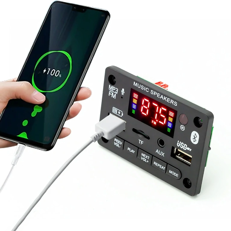 Bluetooth 5.0 avdio modul z ojačevalcem 2x40W Bluetooth stereo modul 5.0 z 2x40W ojačevalnikom za zvočnike