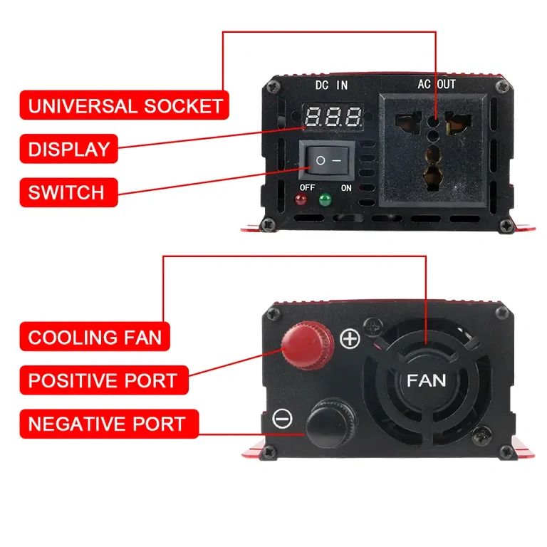 800W sinusni pretvornik Kakovosten pretvornik za občutljive električne naprave