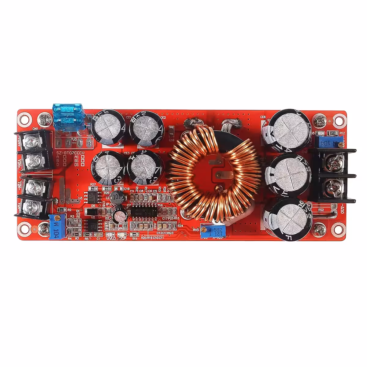 DC-DC pretvornik z nastavljivo izhodno napetostjo in visokim tokom za motorje