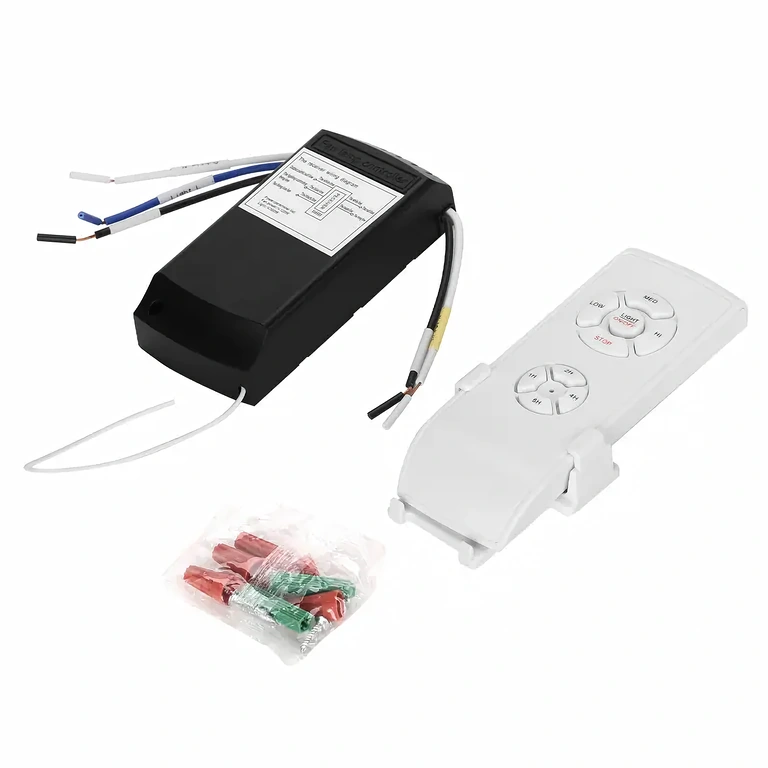 Komplet daljinskega upravljalnika + sprejemnik 220V Daljinski upravljalnik z 220V sprejemnikom za ventilator ali zatemnljivo lestence