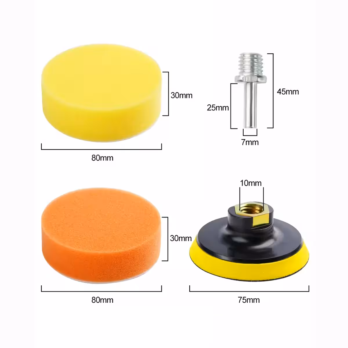 Oranžna valovita gobica z visoko abrazivno močjo za trde površine