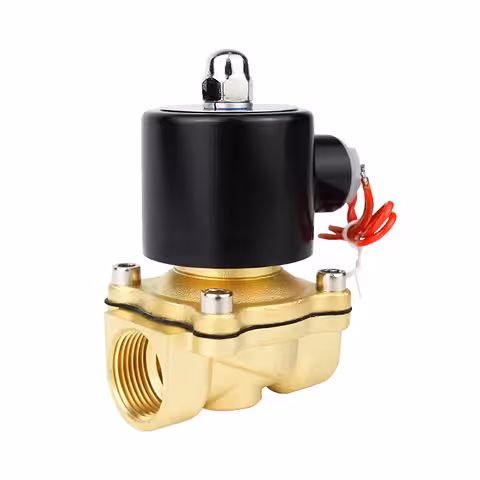 Elektromagnetni ventil 220V 1/2 palca normalno zaprt – za vodo, zrak, olje – baker, tesnilo NBR