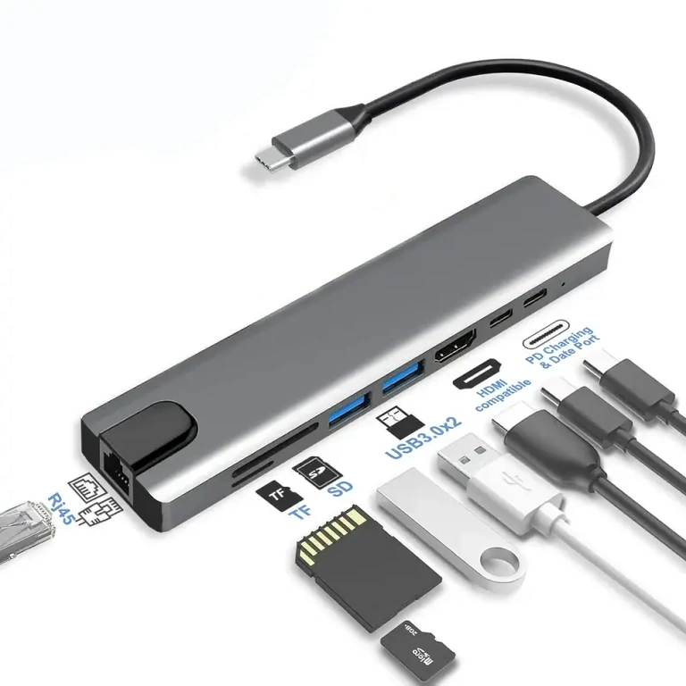 USB-C adapter z reži za SD in TF pomnilniške kartice